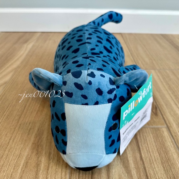 Blue Cheetah Weighted Plush Throw Pillow - Pillowfort - Picture 9 of 11